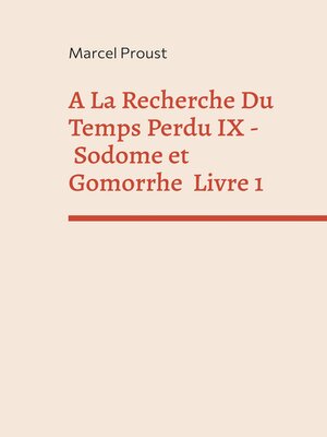 cover image of A La Recherche Du Temps Perdu IX